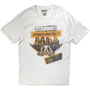 Aerosmith Unisex T-Shirt: Japan Tour '77 (White)