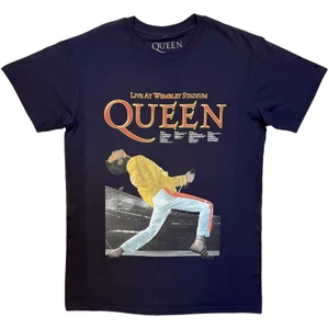 Queen Unisex T-Shirt: Wembley Stadium (Navy Blue)