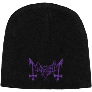 Mayhem Unisex Beanie Hat: Purple Logo