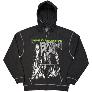 Type O Negative Unisex Zipped Hoodie: Bats (Charcoal Grey)