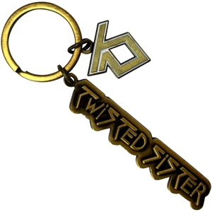 Twisted Sister Keychain: Gold Logo