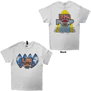 U2 Unisex T-Shirt: PopMart US Tour '97 (White) (Back Print)
