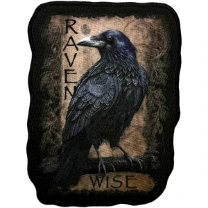 Spiral Woven Patch: Raven Wise