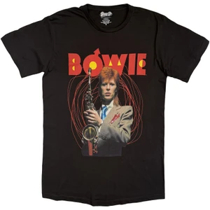 Bowie Saxophone Unisex Black T-Shirt