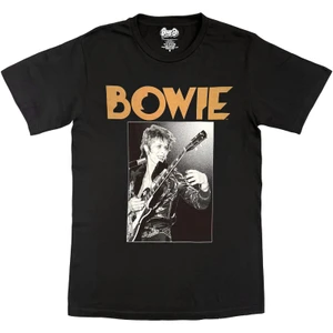 Bowie Guitar Glam Rock Unisex Black T-Shirt