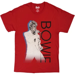 Bowie Retro Portrait Unisex Red T-Shirt