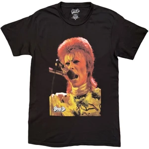 Bowie Ziggy Glam Rock Unisex Black T-Shirt