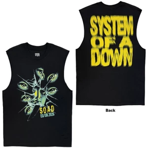 System Of A Down Unisex Tank T-Shirt: Shattered Eyes Tour '26 (Back Print) (Black)
