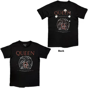 Queen Unisex T-Shirt: Budapest Iconic Poster Crest (Black) (Back Print)