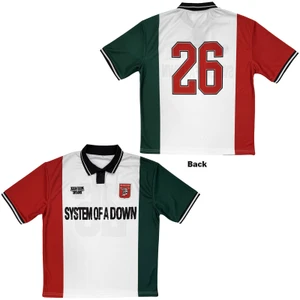 System Of A Down Unisex Sports Jersey: Warsaw Event Tour '26 (White, Red & Green) (All Over Print)