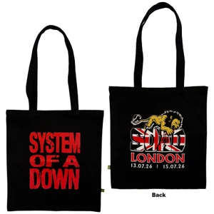 System Of A Down Tote Bag: London Event Tour '26 (Black) (Back Print) (Ex-Tour)