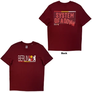 System Of A Down Unisex T-Shirt: Berlin Event UJ Tour '26 (Maroon) (Back Print) (Ex-Tour)