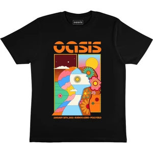 Oasis Unisex T-Shirt: Polo Field Buenos Aires (Black)