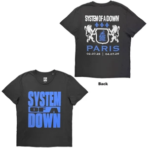 System Of A Down Unisex T-Shirt: Paris Event Tour '26 (Charcoal Grey) (Ex-Tour) (Back Print)