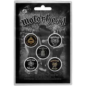 Motorhead Button Badge Pack: Clean Your Clock Motorhead Button Badge Pack: Clean Your Clock