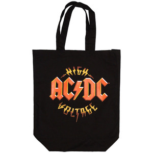 AC/DC Cotton Tote Bag: High Voltage (Black) (Back Print & Ex-Tour) AC/DC Cotton Tote Bag: High Voltage (Black) (Back Print & Ex-Tour)