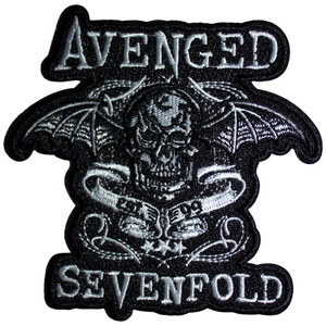 Avenged Sevenfold Standard Patch: Deathbat Banner Cut-Out Avenged Sevenfold Standard Patch: Deathbat Banner Cut-Out