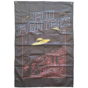 Foo Fighters  Textile Poster: UFOs (Black) (Ex-Tour) 