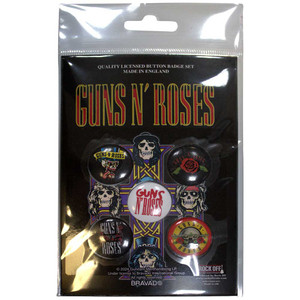 Guns N' Roses Button Badge Pack: Bullet Logo 2 Guns N' Roses Button Badge Pack: Bullet Logo 2