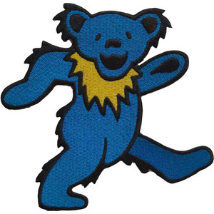 Grateful Dead Standard Patch: Blue Dancing Bear Grateful Dead Standard Patch: Blue Dancing Bear