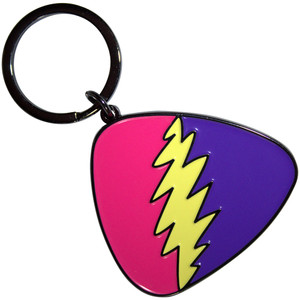 Grateful Dead Keychain: Pink/Purple Plectrum Grateful Dead Keychain: Pink/Purple Plectrum