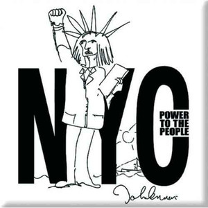 John Lennon Fridge Magnet: NYC Power to the People John Lennon Fridge Magnet: NYC Power to the People