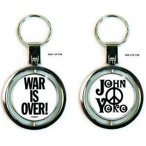 John Lennon Keychain Spinner: War is Over John Lennon Keychain Spinner: War is Over