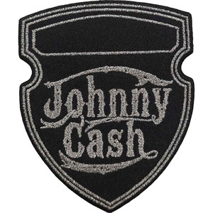 Johnny Cash Standard Patch: Metallic Shield Johnny Cash Standard Patch: Metallic Shield