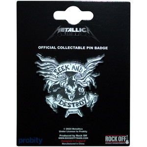 Metallica Pin Badge: Seek & Destroy Metallica Pin Badge: Seek & Destroy
