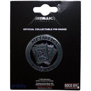 Metallica Pin Badge: 30th Anniversary Playing Card Metallica Pin Badge: 30th Anniversary Playing Card