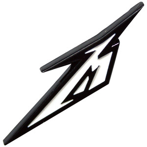 Metallica Pin Badge: Black & White M Logo Metallica Pin Badge: Black & White M Logo