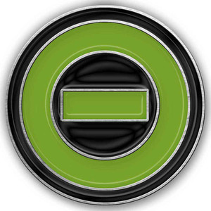Type O Negative Pin Badge: Negative Symbol