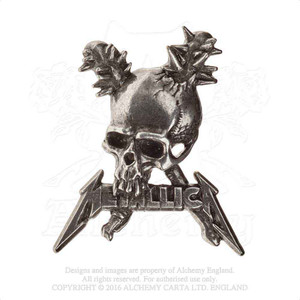 Metallica Pin Badge: Damage including skull Metallica Pin Badge: Damage including skull
