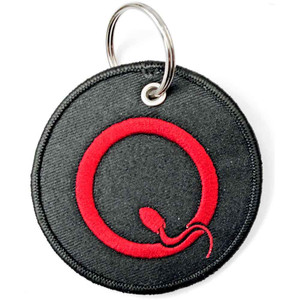 Queens Of The Stone Age Patch Keychain: Q Logo (Double Sided) Queens Of The Stone Age Patch Keychain: Q Logo (Double Sided)