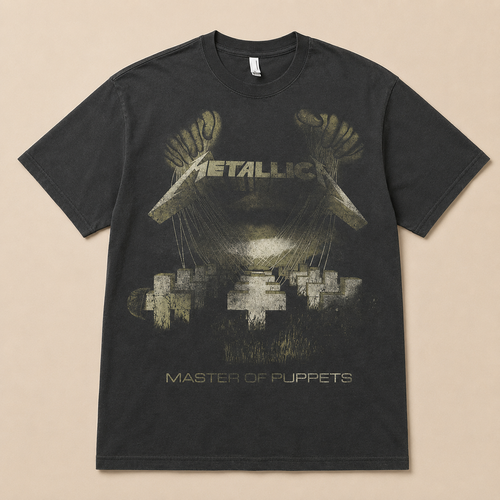 Metallica_Master Of Puppets Distressed_Uni_BL_TS	Metallica cover art