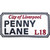 Rock Off Standard Patch: Penny Lane Liverpool Sign Rock Off Standard Patch: Penny Lane Liverpool Sign