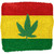 Generic Embroidered Wristband: Rasta Leaf