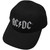 AC/DC Unisex Baseball Cap: Silver Logo (Black)
