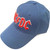AC/DC Unisex Baseball Cap: Red Logo (Demin Blue)