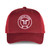 Tokyo Time Unisex Mesh Back Cap: TT Core Pink Logo (Maroon Red)