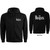 The Beatles Ladies Zipped Hoodie: Drop T Logo (Black) (Back Print)
