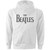 The Beatles Ladies Zipped Hoodie: Drop T Logo (White) (Back Print)