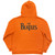 The Beatles Unisex Zipped Hoodie: Drop T Logo (Orange) (Back Print)