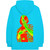 Billie Eilish Unisex Pullover Hoodie: Thermal Photo (Neon Blue) (Back Print)