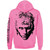 Machine Gun Kelly Unisex Pullover Hoodie: Pink Face (Pink) (Back & Sleeve Print)