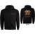 Queen Ladies Zipped Hoodie: Classic Crest (Black) (Back Print)