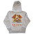Queen Unisex Zipped Hoodie: Classic Crest (Ash Grey) (Back Print)