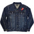 The Rolling Stones Unisex Denim Jacket: Classic Tongue (Denim Blue) (Back Print)