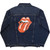 The Rolling Stones Unisex Denim Jacket: Classic Tongue (Denim Blue) (Back Print)