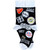 The Beatles Unisex Ankle Socks: Icons (Black) (UK Size 7 - 11)